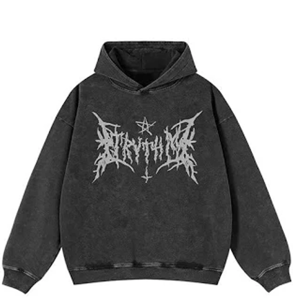 Cotton Y2K Hoodies – Edgy Streetwear Style Grey / L