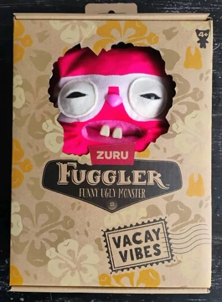 2024 Fuggler Funny Ugly Monster Vacay Vibes "red Rabid Rabbit" Plush