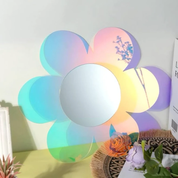 Irregular Wavy Rainbow Wall Mirror