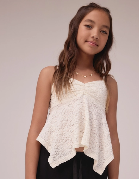 NECTAR CLOTHING Lace Girls Cami - CREAM