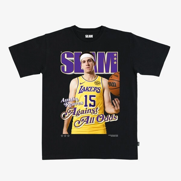 Unisex Los Angeles Lakers Austin Reaves SLAM Black Cover T-Shirt