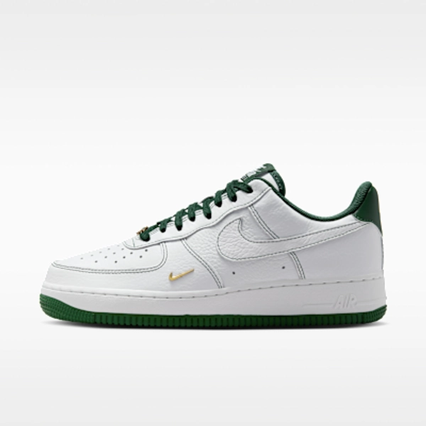 Nike Air Force 1 '07 Mini Jewel Women's Shoes - White/Metallic Gold/Gorge Green - Size 6