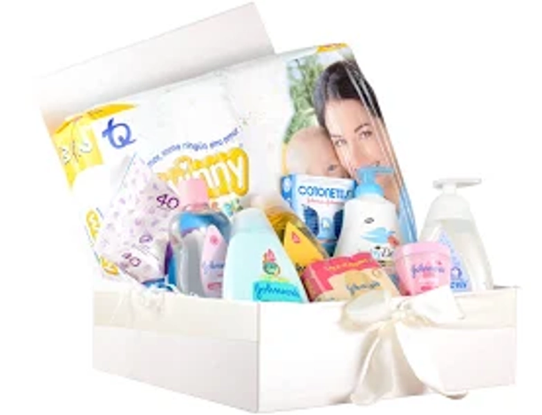 Caja Baby Care cremas, perfume, shampoo