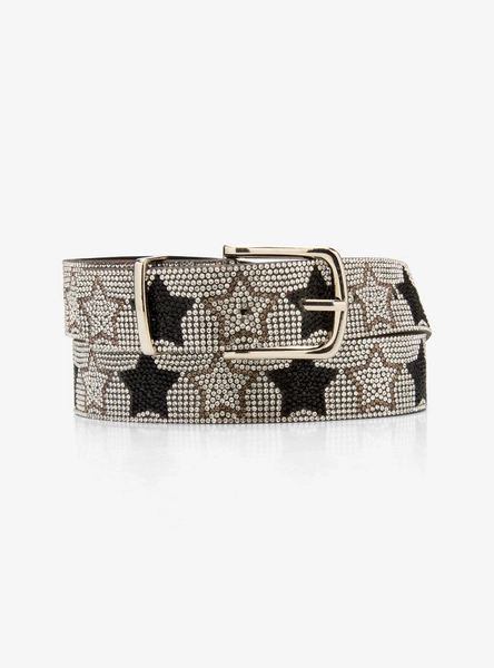 Black & Silver Bling Star Belt