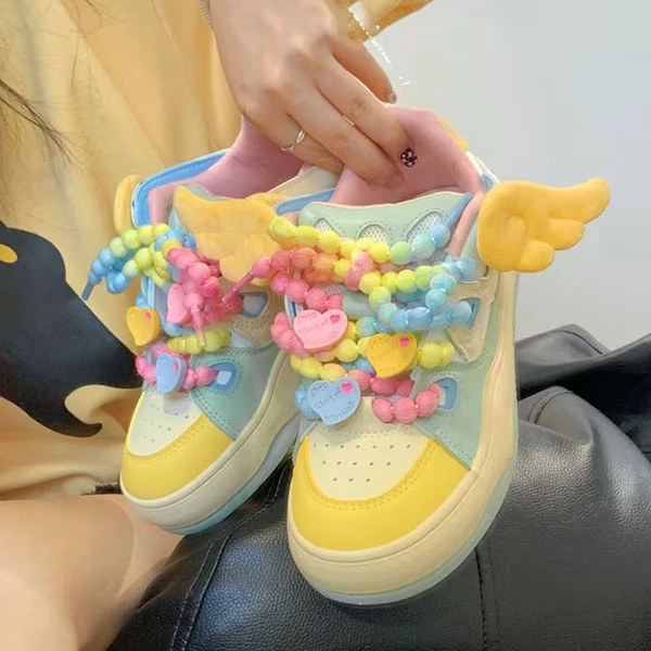 womens chunky sneakers low top lace round toe skate shoes - Temu
