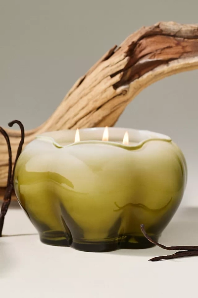 Posie Woody Sandalwood Vanilla Glass Candle