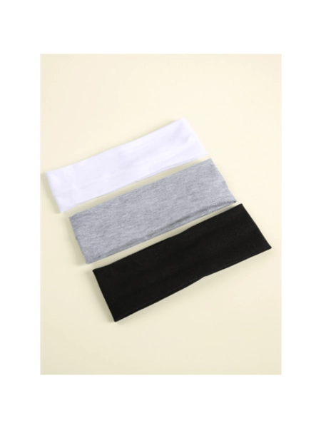 3pcs Women Plain Stretchy Yoga Headband, Comfortable For Sports, Yoga, Washing Face, Makeup, Eye Mask, Outdoor, Party, School Stuff, College, Headbands Fall Winter Hair Band Hair Accessories For Women For Vacation Outfits Woman