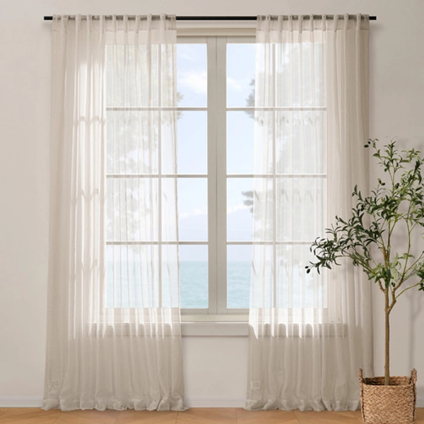 Laurent Sheer Concealed Tab Top Curtains (Set of 2)