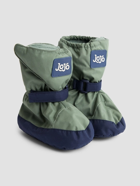 JoJo Maman Bébé Khaki Fleece Lined Booties