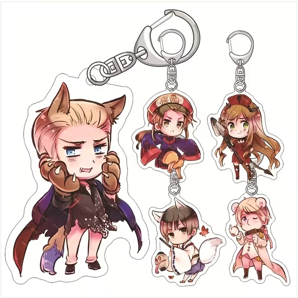 2d flat 2d flat 5pcs acrylic keychain collectible exquisite - Temu