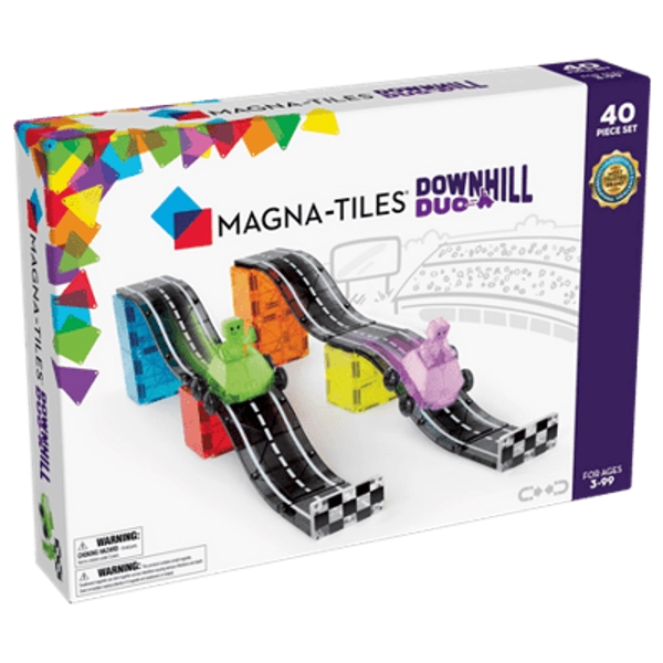 MAGNA-TILES® Downhill Duo 40-Piece Magnetic Construction Set  Ages 3+