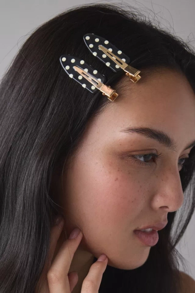 Patterned No Crease Hair Clip Set