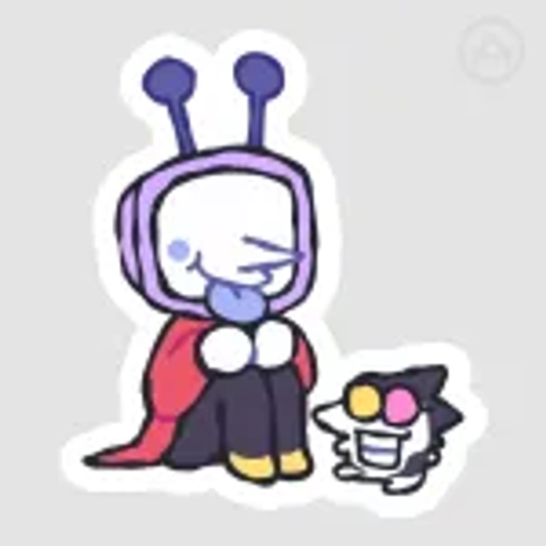Spamton and Tenna silly sticker by Peebiies - ACGGOODS