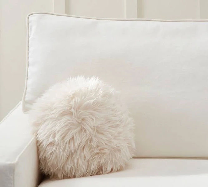Pottery Barn Luxe Faux Fur Sphere Pillow
