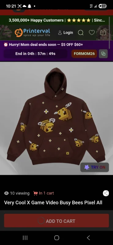 Very Cool x Game Video Busy Bees Pixel All Over Print Hoodie Kids's S sold by Afraid Encroachment | SKU 2579994249 | Printerval