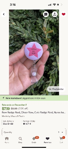 Badge Reel from Etsy