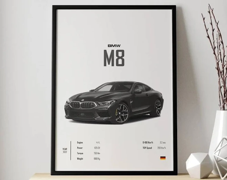 BMW M8 Supercar Poster