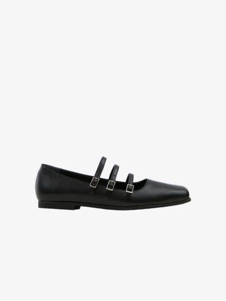 Maria II Vegan Apple Leather Ballet Flats | Black - UK3 / EU36 / US6