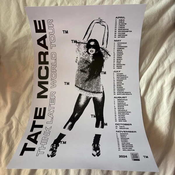 Tate McRae Think Later World Tour 2024 poster...