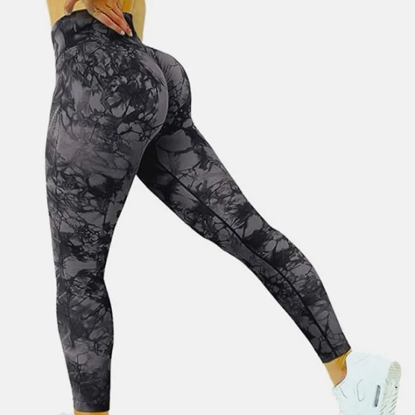 Omkagi Pants & Jumpsuits | Tie Dye Butt Scrunch Leggings | Color: Black/Gray | Size: M | Liona09's Closet