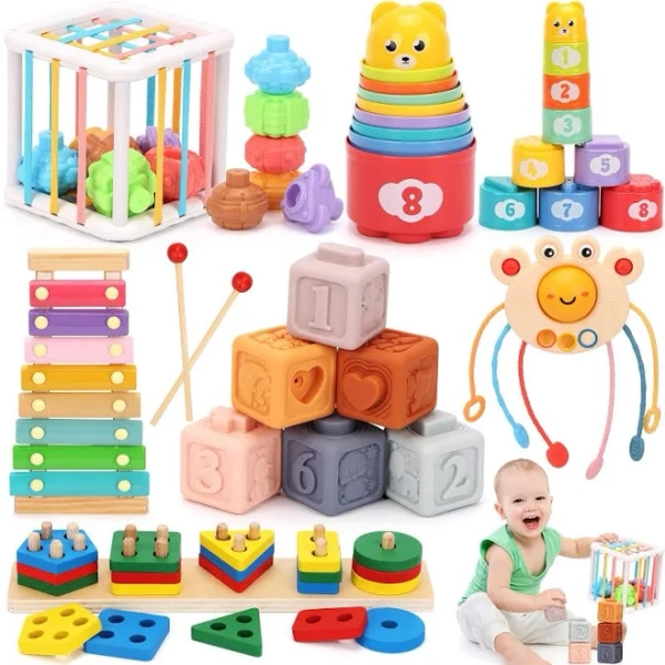 Montessori Baby Toys Sensory Boxes & Teethers