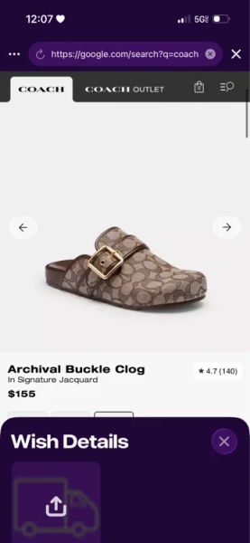 Archival Buckle Clog In Signature Jacquard