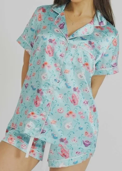 Night Sweet Thing Satin Bubble Tea PJ Set