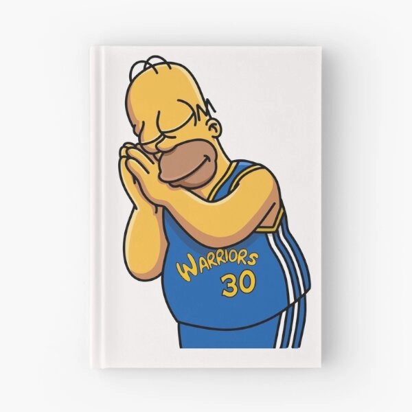 Homer Simpson performing the Steph Curry Night Night celebration Journal