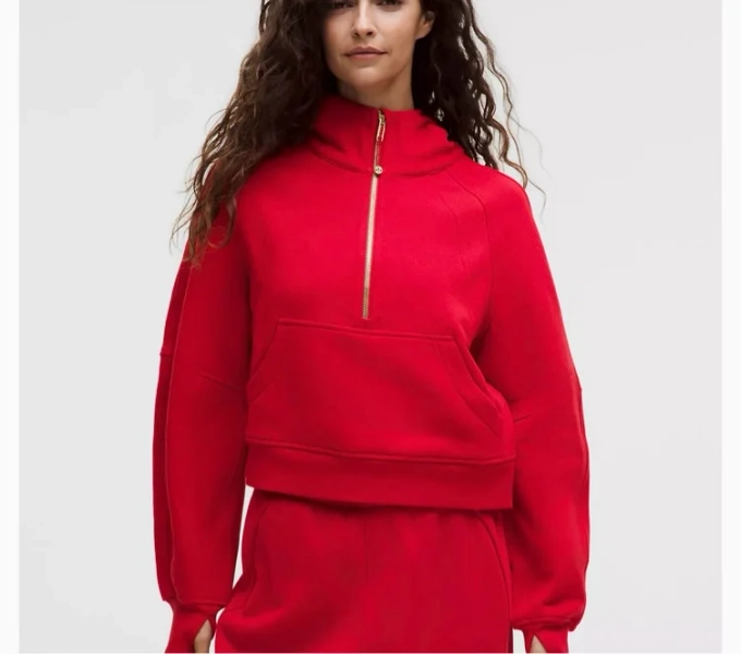 Scuba Oversized Half-Zip Hoodie - Heathered Core Medium Grey - XS/S