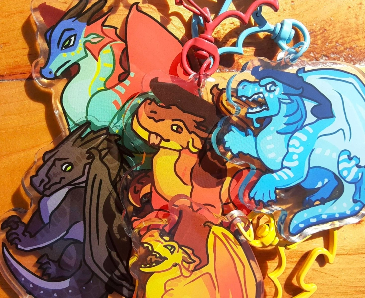 Wings of Fire Dragons Character Keychains