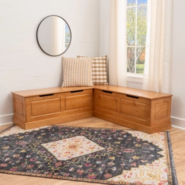 Linon Landin 62" Backless Breakfast Nook