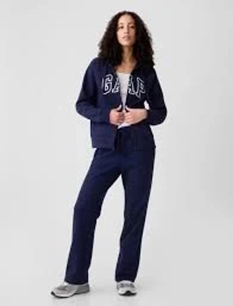 Gap Logo Zip Hoodie & Straight Sweatpants Navy Uniform 2-Pc Set Large NWT $99.98