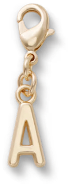 Gold Letter A Charm