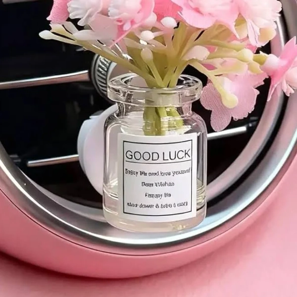 Girl Girly Car Accessories for Women, Cute Car Decor Dashboard Decorations, Cute Flower Air Freshener Vent Clips, Auto Interior Dash Ornament