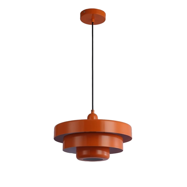 Suspension moderne métal orange ø35 cm