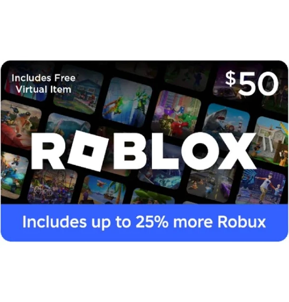 Roblox - $50 Digital Gift Card [Includes Virtual Item] [Digital]