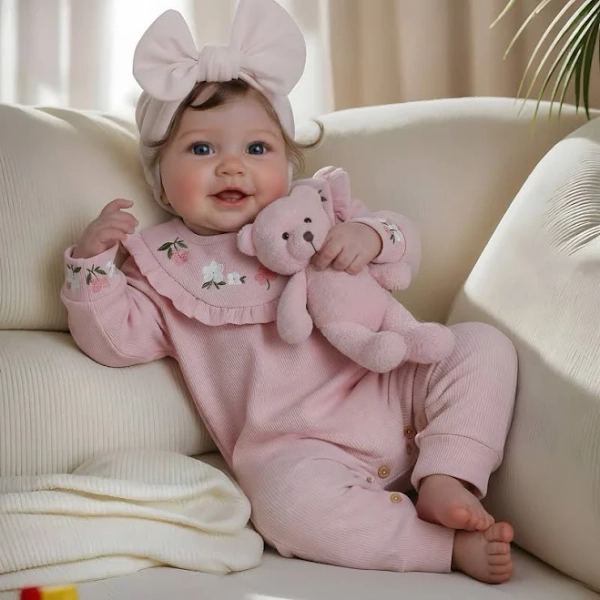 Babeside Smiling Reborn Baby Vead 20" Little Infant Girl Heartwarming Gift Building Lovely Memories