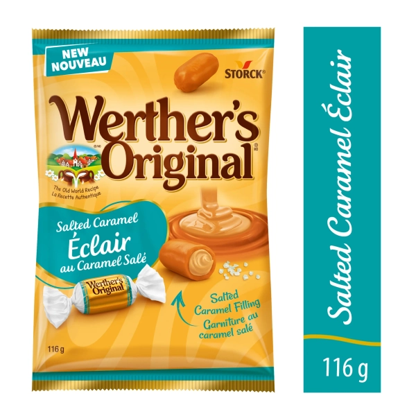 WERTHER'S ORIGINAL SALTED CARAMEL ÉCLAIR, WERTHER'S SALTED CARAMEL ÉCLAIR