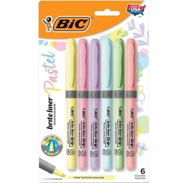 Bic Brite Liner Grip Pocket Highlighter