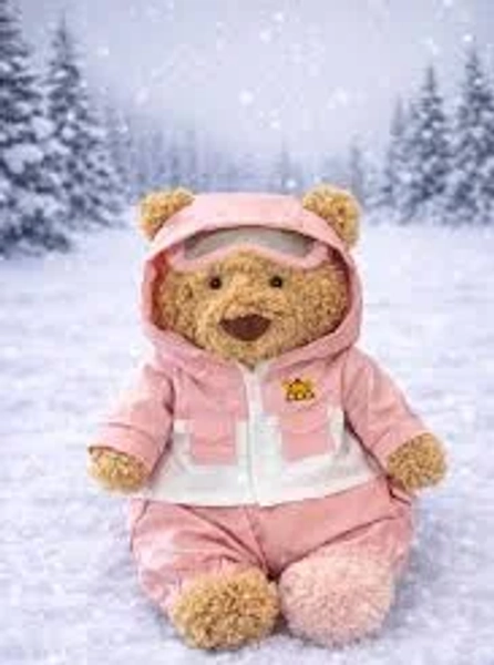 Bartholomew bear cute clothes outfits - Snow Suit - pink-14inch
