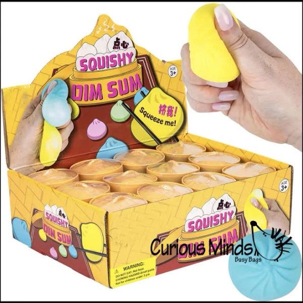 Doh Dumpling Dim Sum - Ultra Squishy Relaxing Sensory Fidget Stress Toy BULK - Set of 24 RANDOM (2 Dozen)