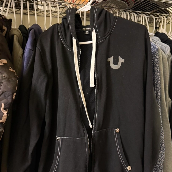 Black True Religion zip up hoodie #hoodie #black...