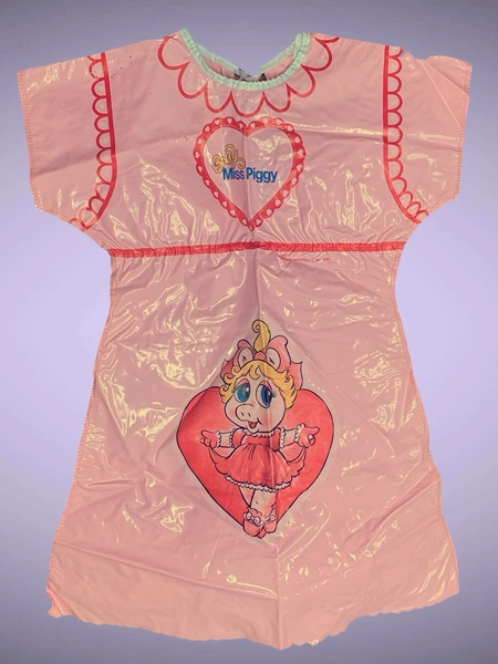 Vintage 80s Baby Miss Piggy Plastic Halloween Dress Muppet Babies 