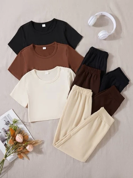 Girls' Trendy Long Trousers Sleeve Outfit