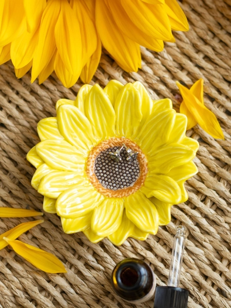 Something Different Yellow Sunflower Trinket Dish