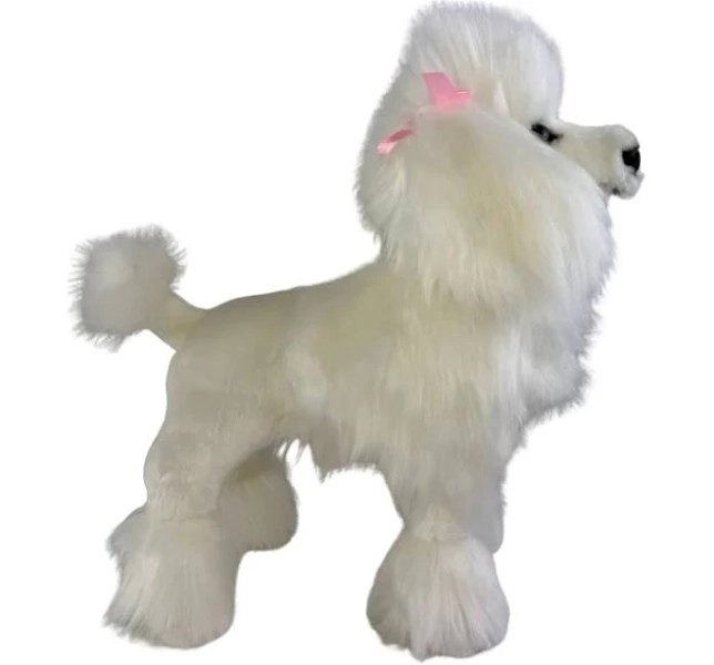 White Show Poodle Plush Stuffed Puppy Dog