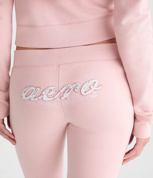 Aero Rhinestone Fit & Flare Sweatpants