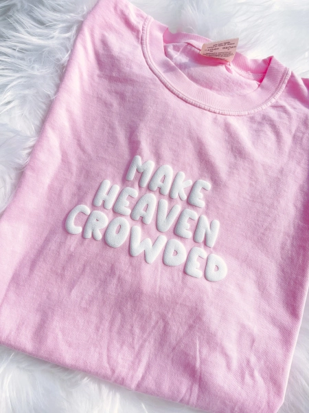 Make Heaven Crowded Puff Print Unisex Tee — Child of God Co.