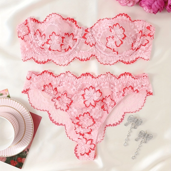 Personalized Sexy Ultra-Thin Transparent Lace Lingerie Mesh Hollow Lingerie Set