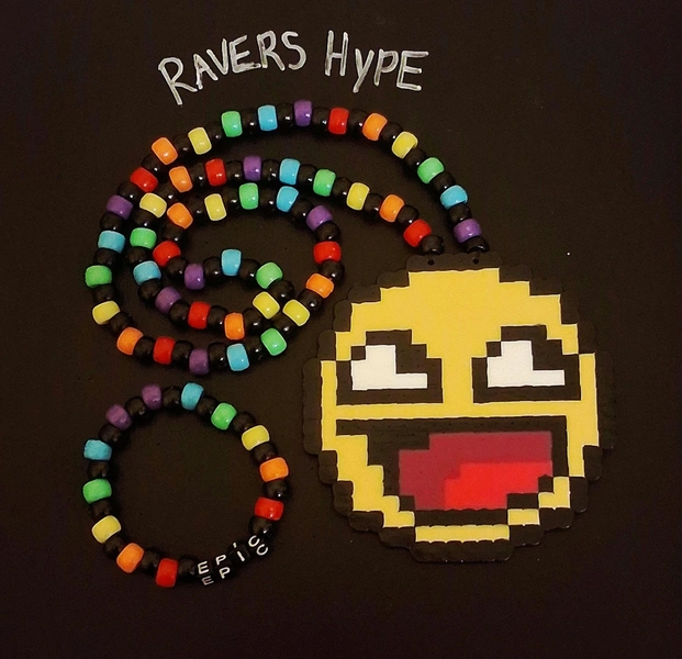 Epic-Face Kandi Perler Necklace